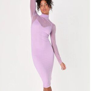 Lavender Mesh Bodycon dress XL